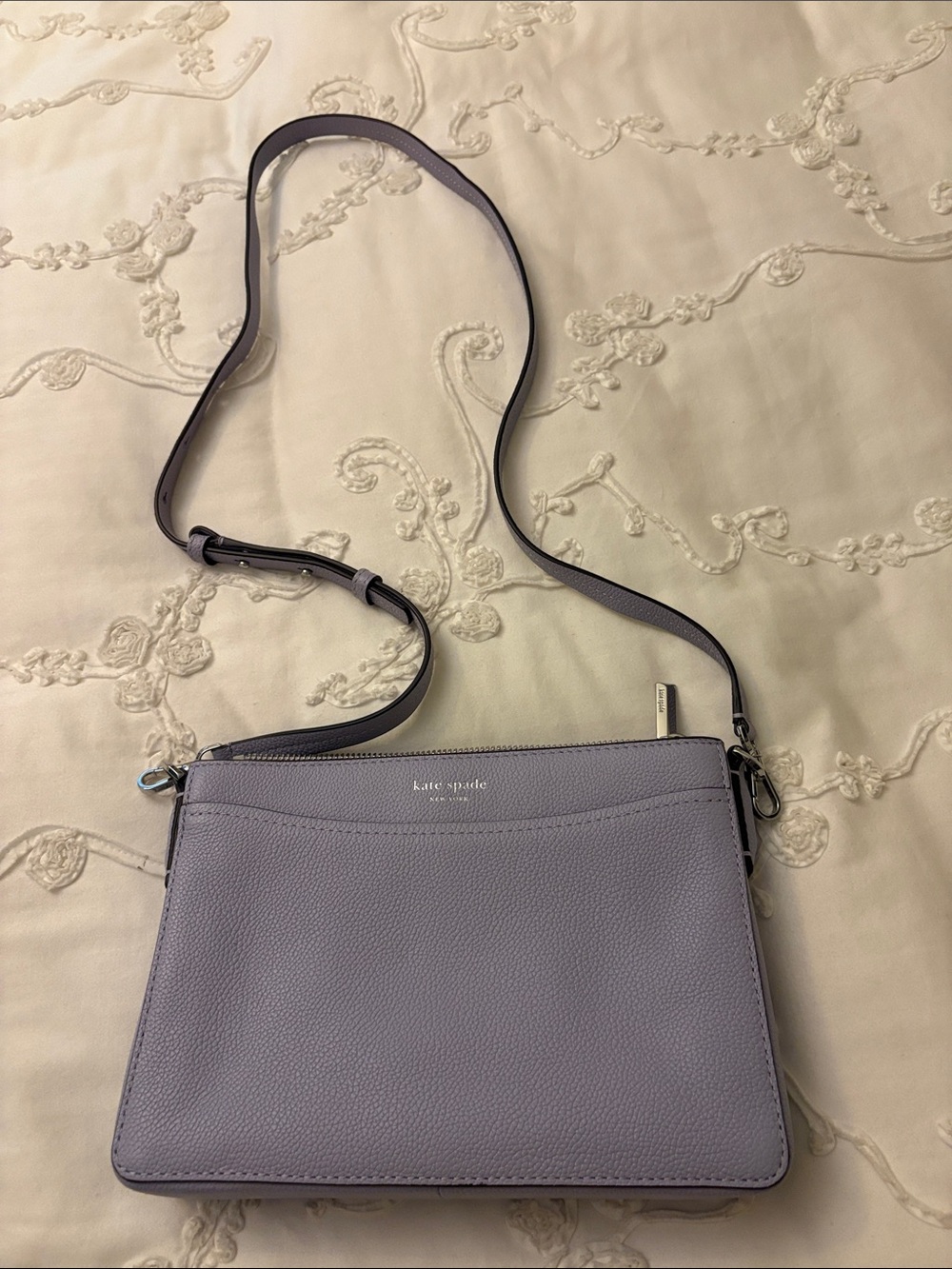kate spade Lavender Pebbled Leather Crossbody Bag